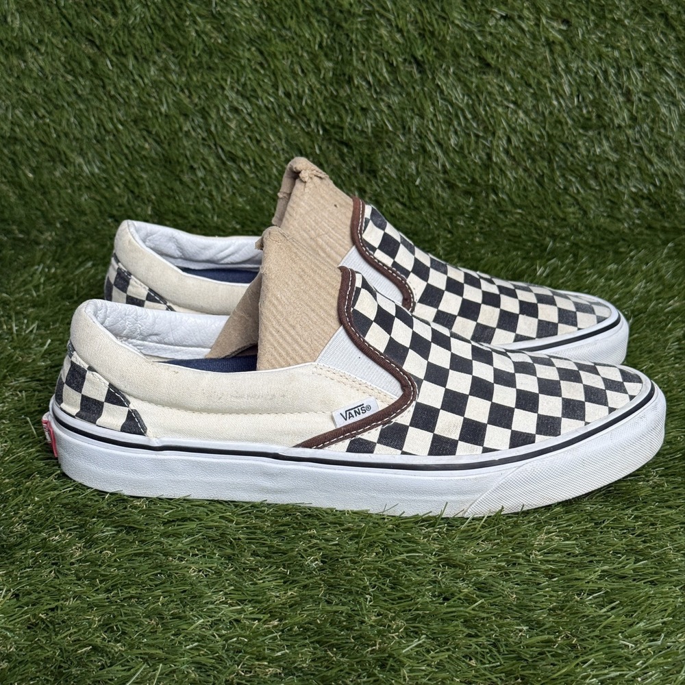 Vans Classic Slip-On Checkerboard Mens 10.5 Womens 12 Athletic Shoes Sneakers